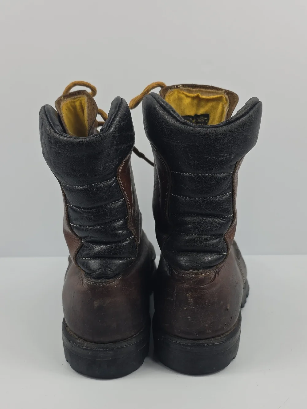 Vintage Chippewa Brown Leather Men's Work Boots Size 9 E